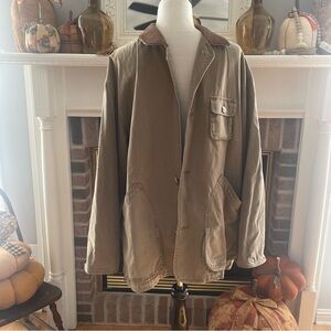 Abercrombie Fitch Coat Mens Large Tan 90s Jacket Chore Safari Hunting Field